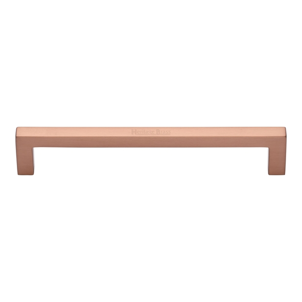 C0339 160-SRG • 160 x 170 x 30mm • Satin Rose Gold • Heritage Brass City Cabinet Pull Handle